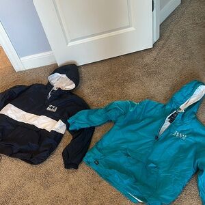 Black and Teal Texas Zeta Tau Alpha Hooded Windbreakers
